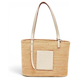 Loewe Borsa Cesta in Rafia e Pelle