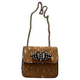Christian Louboutin Sweet Charity Baby Spikes Pony Borsa a Tracolla