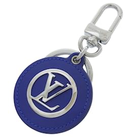 Portachiavi in pelle blu Louis Vuitton