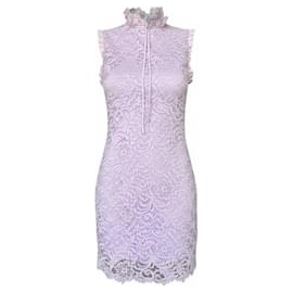 Sandro Paris Vestido de Encaje Púrpura