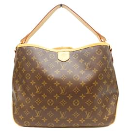Borsa a Spalla Louis Vuitton Monogram Marron Delightful PM