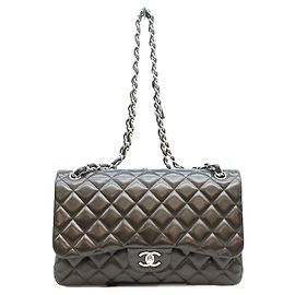 Borsa a Spalla Chanel Black Lambskin Double Flap