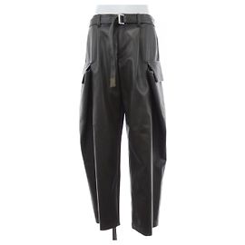 Sacai Pantalones de imitación cuero
