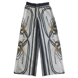 Gianfranco Ferré Gianfranco Ferrè Pantalones Palazzo Seda Estampado Pañuelo