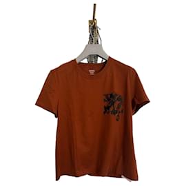 Hermès Cartouche Baumwoll-T-Shirt - Marron Alezan