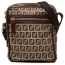 Fendi Beige Zucchino Canvas Crossbody