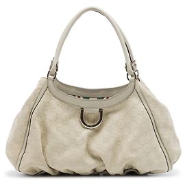 Borsa a tracolla Gucci White Guccissima Abbey D Ring