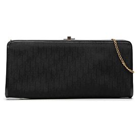 Clutch Diorissimo Trotter in tela nera con catena Dior