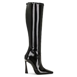 Saint Laurent Stivali con tacco alto in vernice nera