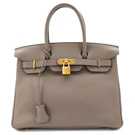 Hermès Borsa Hermes Birkin 30 in Gris Asphalt