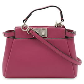 Borsa a mano Fendi Micro Peekaboo in pelle