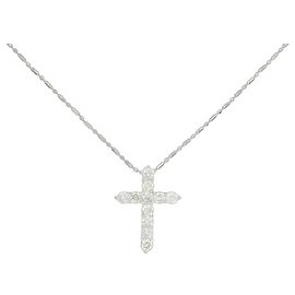 Autre Marque Collana a Croce con Diamanti Pt900 Pt850