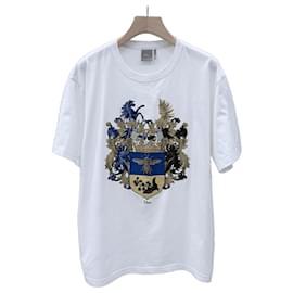 Dior T-Shirt mit Blazon-Print und kurzen Ärmeln Weiß