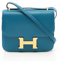Hermes Constance 3 Mini Blue Izmir Schultertasche - Hermès