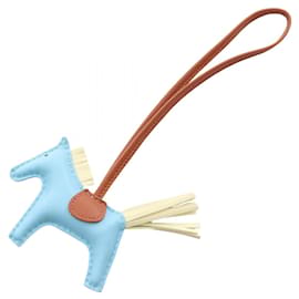 Hermes Rodeo PM Celeste Jaune Milton Gold Handbag Charm - Hermès