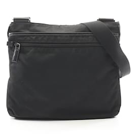Bolso de hombro de cuero Saffiano y nailon Prada