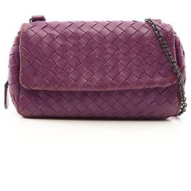Bottega Veneta Intrecciato Lederhandtasche Lila