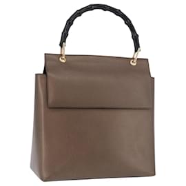 Gucci Vintage Bamboo Handle Leather Small