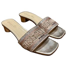 Mules Christian Dior Dway Beige Rosa 38