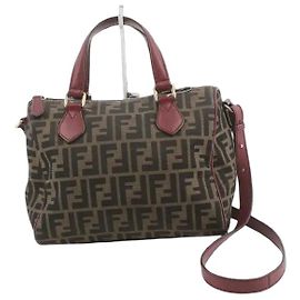 Fendi Vintage Bauletto Zucca Canvas Medium