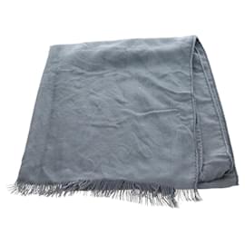 Hermès HERMES Nuovo scialle Libris in cashmere grigio Auth bs36055