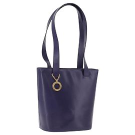 Céline Borsa a Spalla CELINE Circle in Pelle Viola e Oro Auth bs36092A