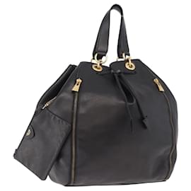 Céline Borsa CELINE in pelle nera e oro Auth bs36094V