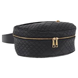 Borsa a tracolla in pelle VERSACE Nero Oro Auth am12055V - Versace