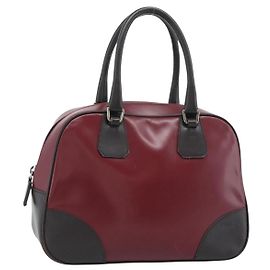 Borsa PRADA in Pelle Rossa Nera Auth ep15370