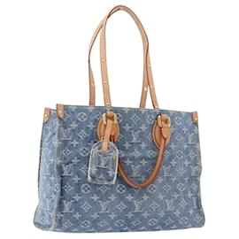 LOUIS VUITTON Monogram Denim On The Go MM Borsa Blu M46871 LV Auth 192928SAM
