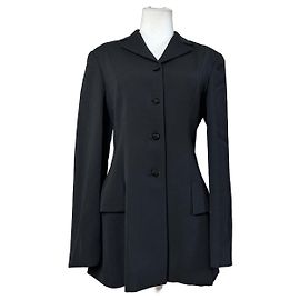 Salvatore Ferragamo Vintage Ferragamo Wollblazer Schwarz L