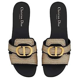 Dior Sandali Slide 30 Montaigne in Paglia 38