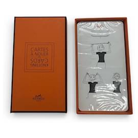 Hermès Cartes à Nouer Seidenschal Bindekarten Set