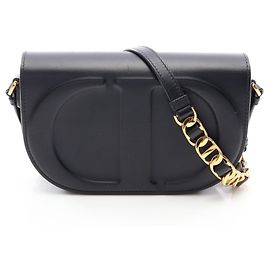Borsa a tracolla in pelle nera Christian Dior