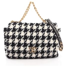 Borsa a tracolla 2-Way Chanel 19 Dixneuf Maxi Combination Hardware Houndstooth