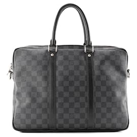 LOUIS VUITTON - Porta documenti Louis Vuitton in tela damier graphite