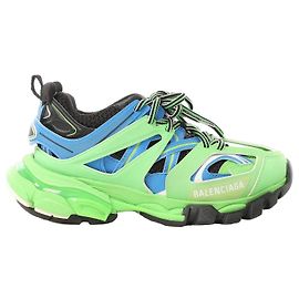 Balenciaga Track Panel Style Mesh and Nylon Sneaker in Grün x Schwarz, Größe 36 EU