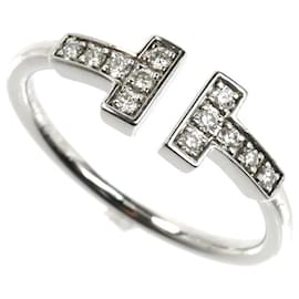 Tiffany & Co. T Wire Ring aus 18K Weißgold mit Diamanten