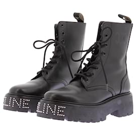Botas ranger de piel negra Céline Talla 37