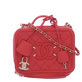 Chanel Beauty Case in pelle rossa