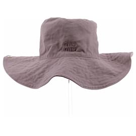 Miu Miu Parma Hat Pink Cotton