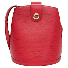 Borsa a tracolla Louis Vuitton Epi Cluny in rosso Castilian