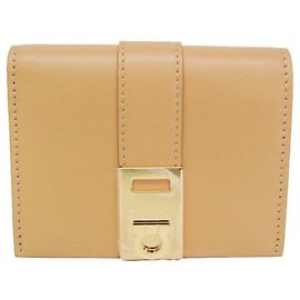 Cartera de cuero con cierre de doble pliegue Gancini de Salvatore Ferragamo