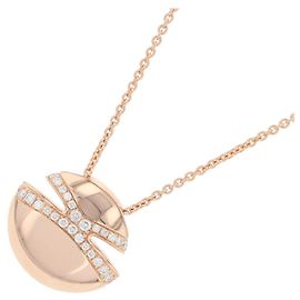 Bulgari Collana in oro rosa Bvlgari con diamanti a cabochon