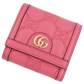 Gucci Bi-fold Geldbörse aus rosa Leder