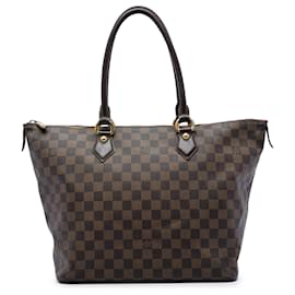 Louis Vuitton Marrone Damier Ebene Saleya MM