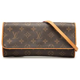 Louis Vuitton Pochette Twin GM Monogram marrón