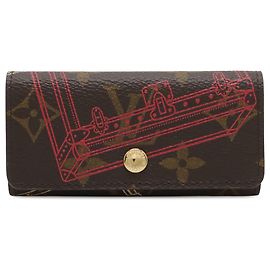 Llavero de 4 llaves Louis Vuitton Marrón Monogram Trunk