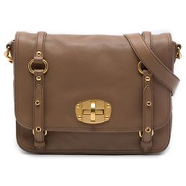 Miu Miu Borsa a tracolla East West in pelle di cervo Cervo marrone