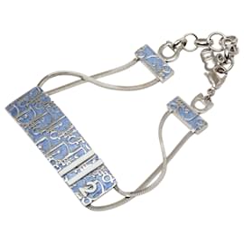 Bracciale Diorissimo Trotter 2 ID Plate in ottone argentato ed smalto Dior